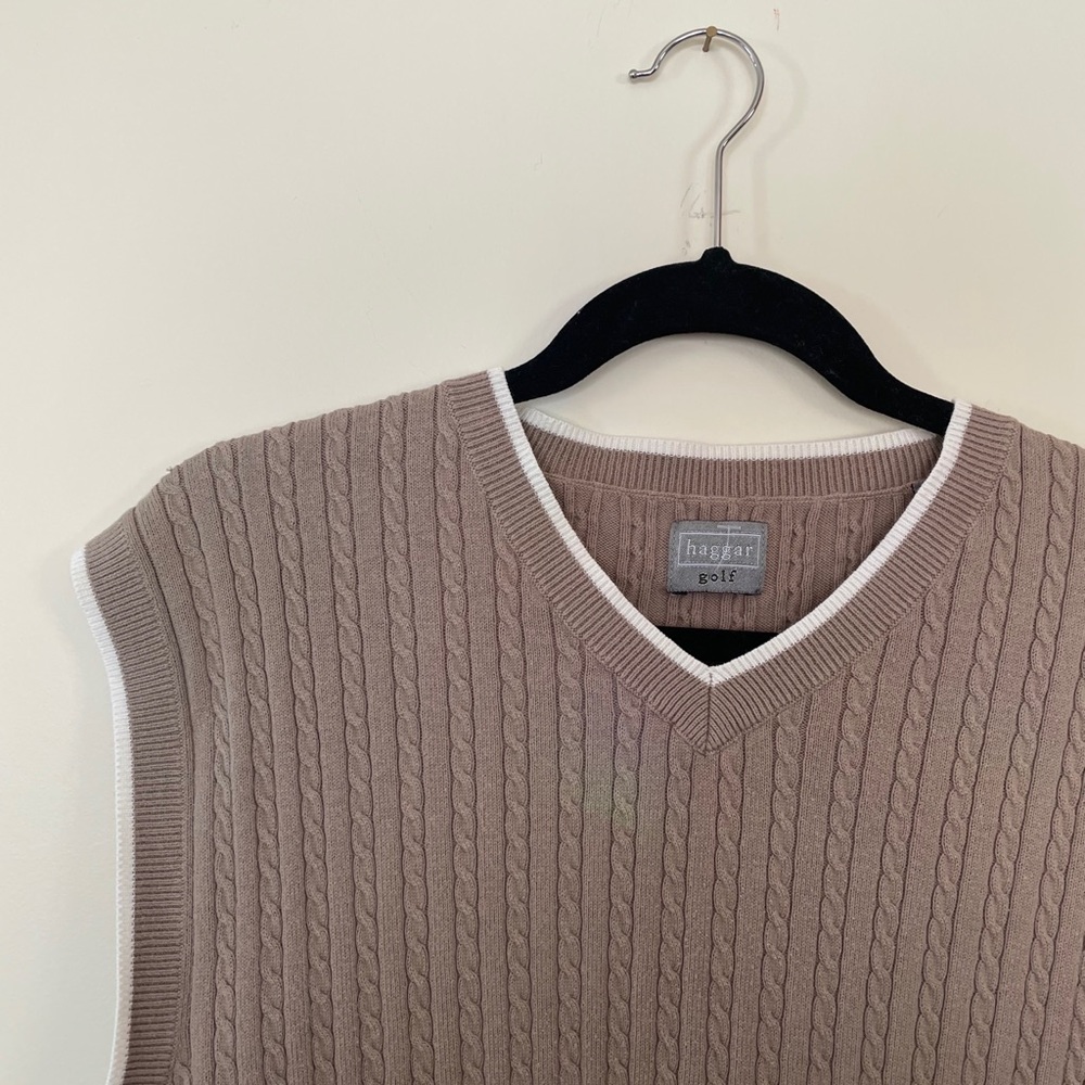 Brown sweater vest